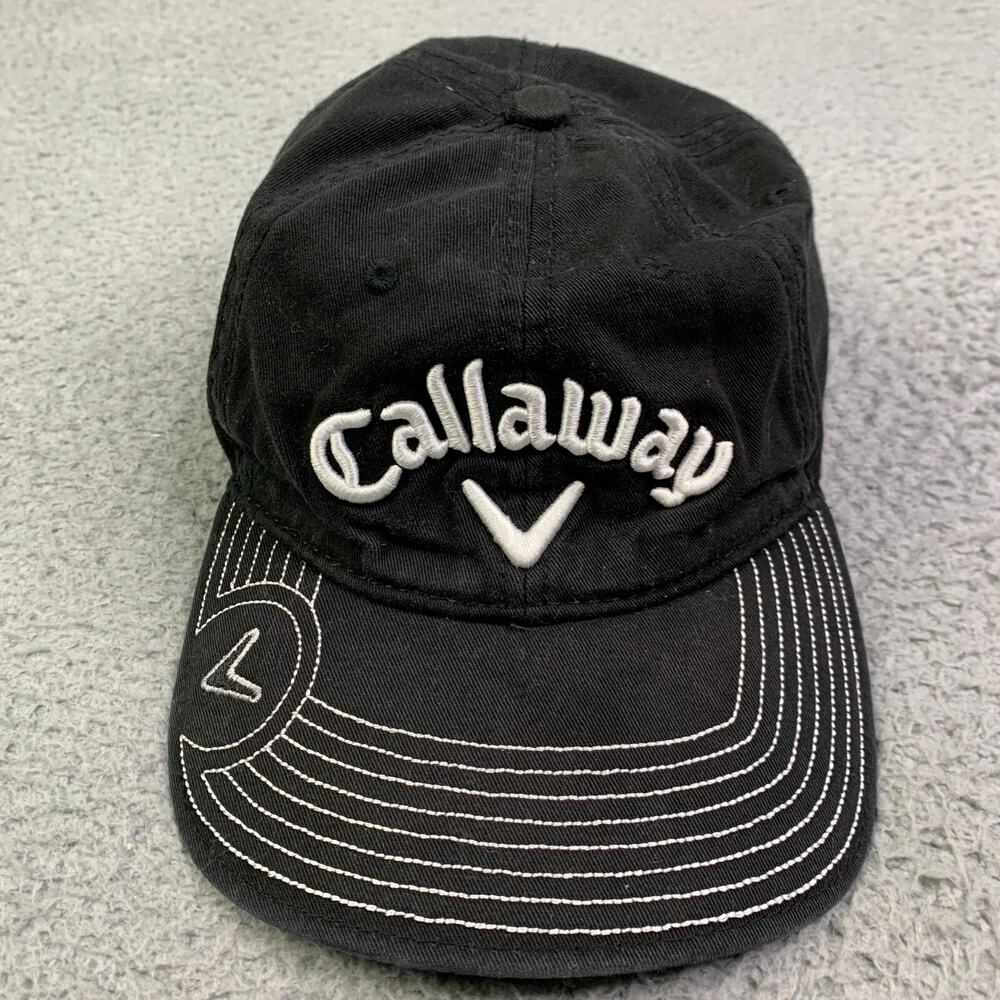 Callaway Hat Cap Adjustable Black White New Era Embroidered Outdoor Golf Golfer